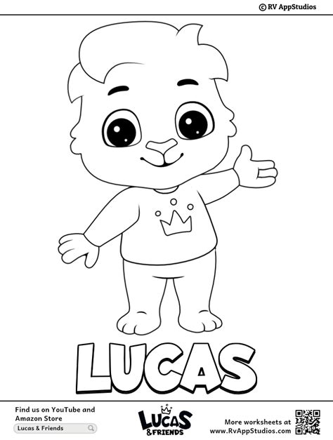 Free Lucas Coloring Page to download and color.