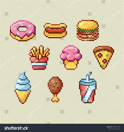 Easy Minecraft Food Pixel Art