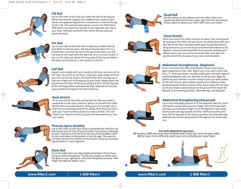 Foam Roller Exercises Printable - Customize and Print