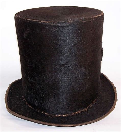 This image of a top hat gives a really great view of the beaver pelt such hats were originally ...