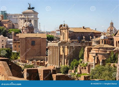 Roman ruins in Rome, Forum stock image. Image of antique - 44200731