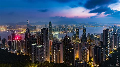 The Victoria Peak - Hong Kong Island - Night, Hong Kong