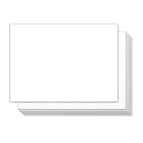 White Blank 5 x 7” Card Stock Thick Paper – Blank Postcards and Index Flash Note Cardstock ...