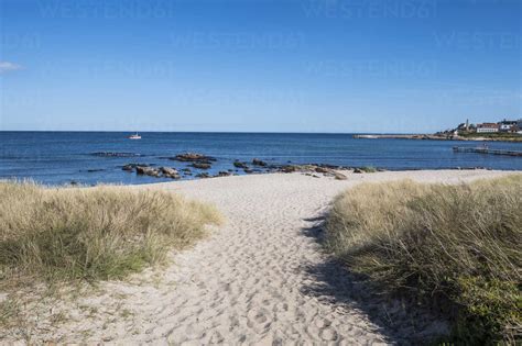 Denmark, Bornholm, beach of Sandvig stock photo