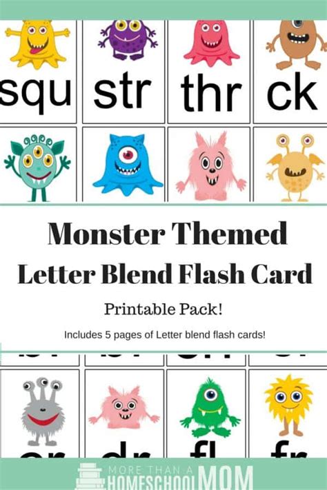 Monster-Themed-Letter-Blend-Flash-Card-Printable-Pack-1 - Homeschool ...