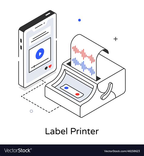 Label printer Royalty Free Vector Image - VectorStock