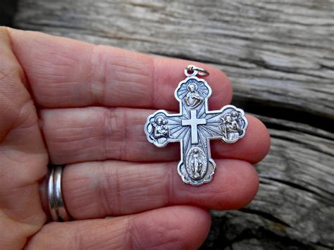 Large 5 Way Cross Pendant/jesus Cross/jesus Five Way Cross - Etsy