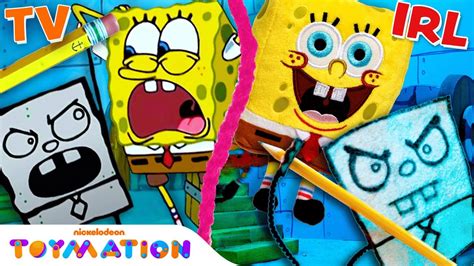 DoodleBob Drawing Comes Alive w/ SpongeBob and Patrick Puppets! | Frankendoodle | Toymation ...