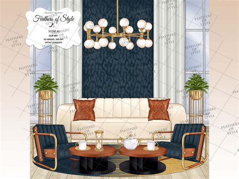 Background Scene Living Room Clipart Living Room Scene - Etsy