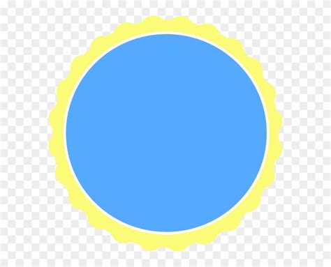 Original Png Clip Art File Yellow & Blue Scallop Circle - Scalloped Circle Frame Clip Art - Free ...