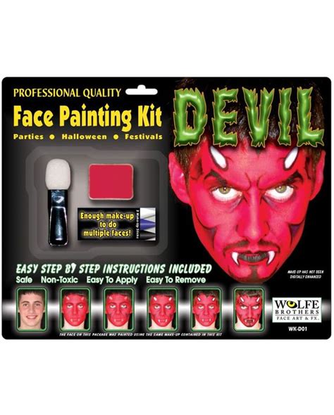 Teufel Komplett Make Up Set für Halloween | Horror-Shop.com in 2021 ...