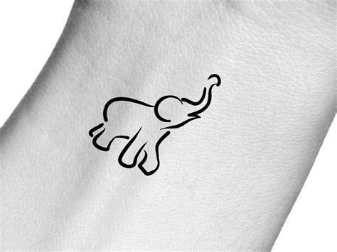Elephant Silhouette Tattoo