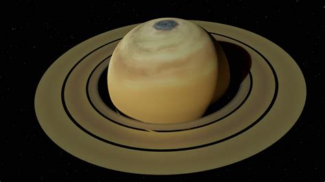 3D Saturn Animated Hexagon Storm Model - TurboSquid 1985713