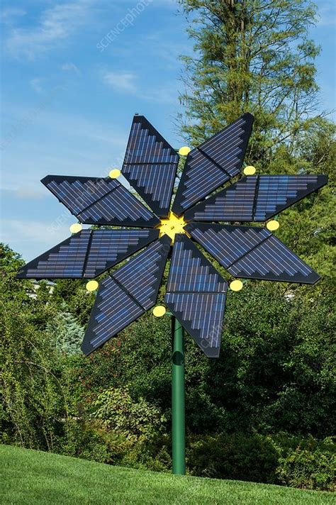 Flower-shaped solar panels, USA - Stock Image - C029/9494 - Science ...