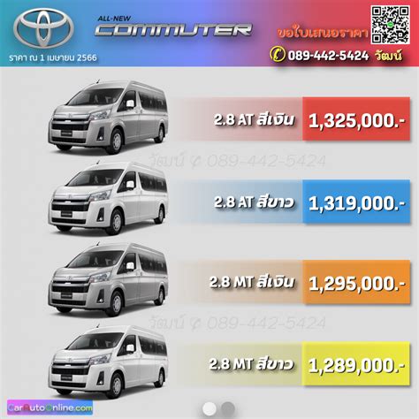 ราคา COMMUTER 2023 - Car Auto Online