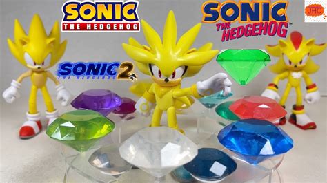 CHAOS EMERALDS! Super Silver Sonic the Hedgehog Jakks Pacific Action ...