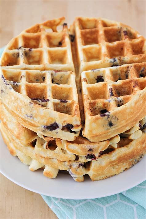 Blueberry Buttermilk Waffles - The Baker Upstairs