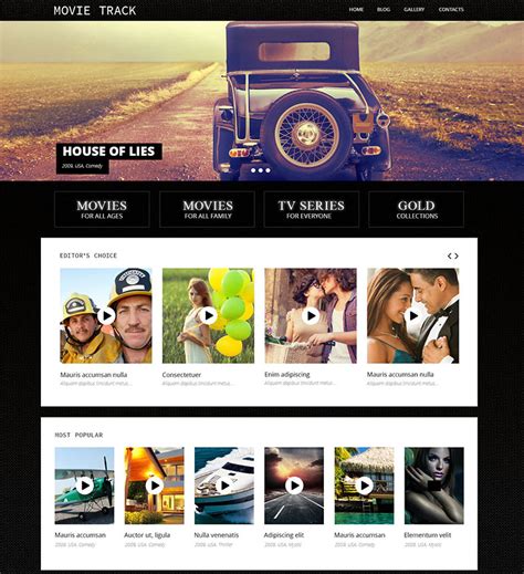 20 Coolest Movie Templates | Web Template Customization