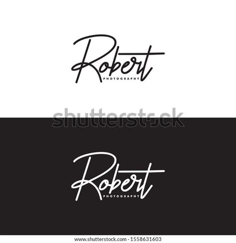 Robert Photography Handwriting Font Logo Stock Vector (Royalty Free) 1558631603 | Shutterstock