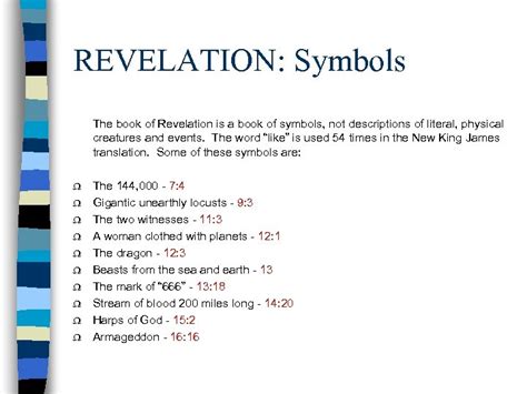 Symbols In Revelation Chart