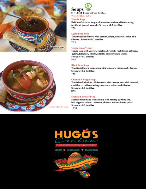 Hugo's Menu - HUGO'S COCINA