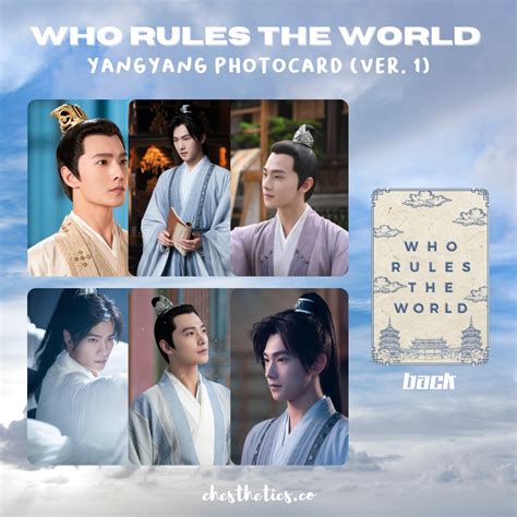 Jual Who Rules The World CDrama China Chinese Drama Photocard Aktor YangYang Yang Yang Zhao Lusi ...