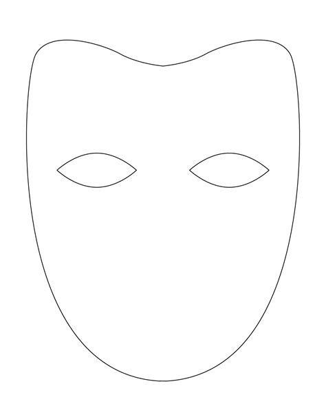 Full Face Mask Template Printable | Mask template, Mask template printable, Masquerade mask template