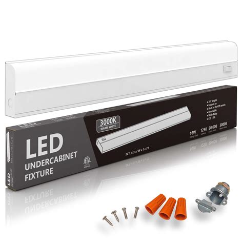 Buy Hardwired LED Under Cabinet Lighting - 16 Watt, 24", Dimmable, CRI>90, 3000K (Warm White ...