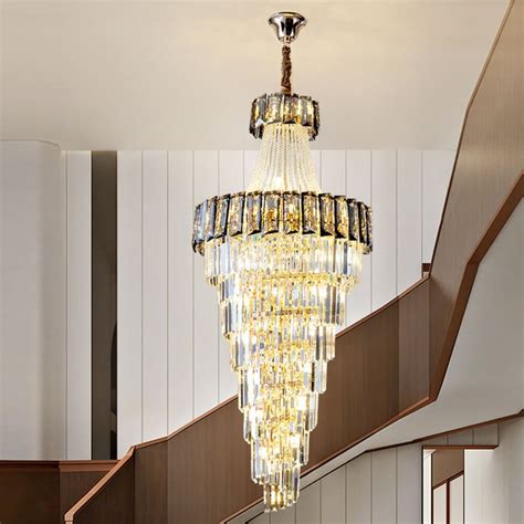 Modern Spiral Design Staircase Crystal Chandelier – ATY Home Decor