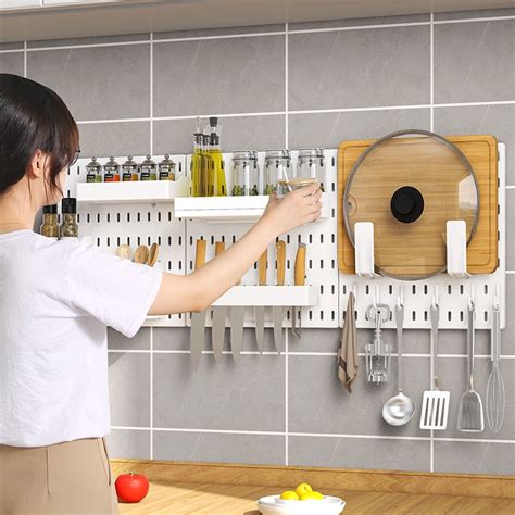 Pegboard Combination Wall Organizer Kit, Wall Mount Display Pegboard ...