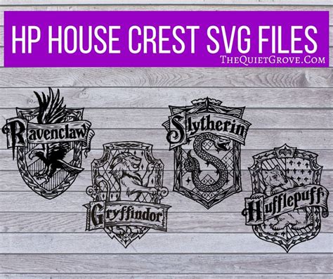 HP House Crest SVG Files ⋆ The Quiet Grove