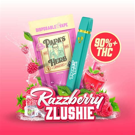 Razzberry Zlushie (1g) Disposable Vape Cartridge - Papa's Herb