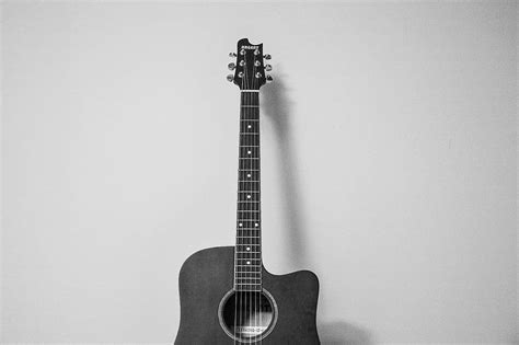 cutaway, acoustic, guitar, wall, grayscale, photo, music, instrument | Piqsels