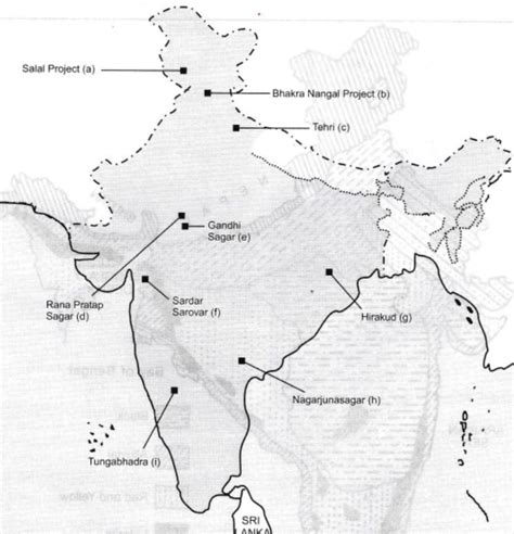 Tehri Dam On Political Map Of India