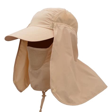 Women Hiking Caps Outdoor Full Face Cover Sun UV Protection Folding ...