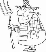 Happy Farmer With A Pitchfork Coloring Pages  Cool sketch template