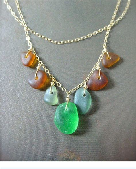 30 Creative Sea Glass Ideas & DIY Projects | Sea glass necklace, Sea ...