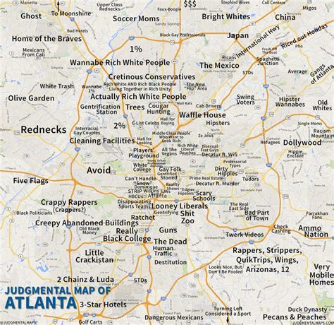 Judgmental Map of Atlanta - GAFollowers