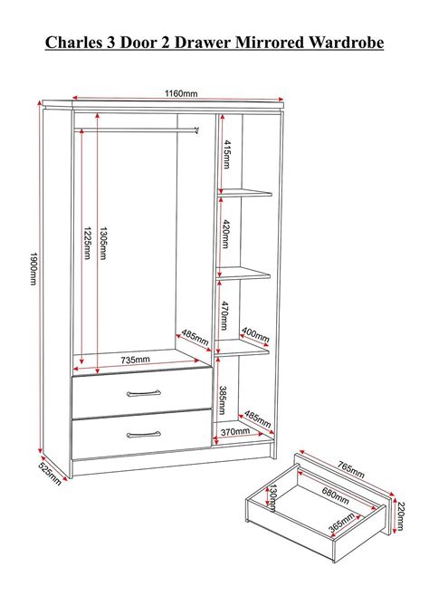 Wardrobe Design With Dimensions - Image to u