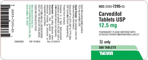 Carvedilol - FDA prescribing information, side effects and uses