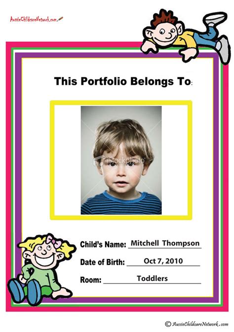 Free Printable Preschool Portfolio Cover Page - Templates Printable