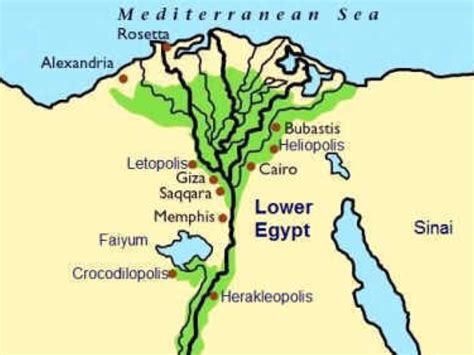 Ancient Egypt Nile Map