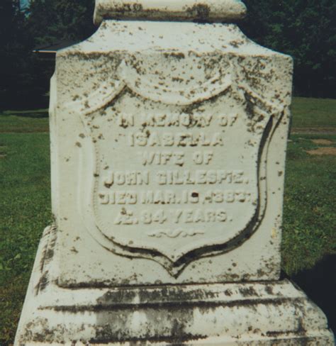 Ontario Tombstone: Isabella Gillespie, Spencerville | Gillespie Family History Library ...