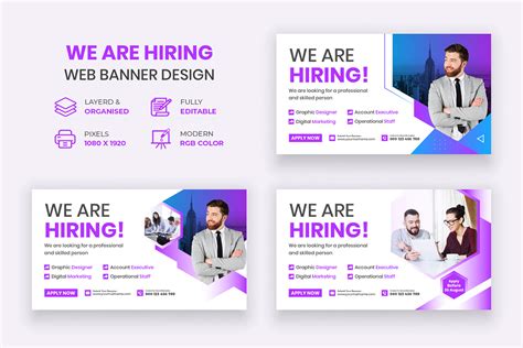 We Are Hiring And Job Vacancy Web Banner Design. on Behance