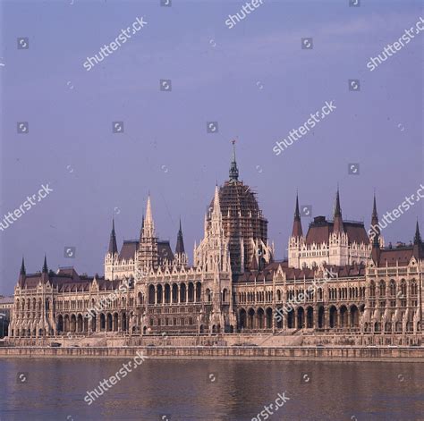 Hungary Parliament Buiding Seen River Danube Editorial Stock Photo ...