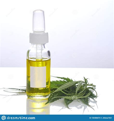 Cannabis with Extract Oil in a Bottle Stock Photo - Image of hash, leaf: 150486074