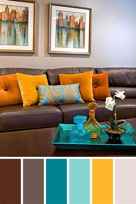 25 Gorgeous Living Room Color Schemes to Make Your Room Cozy | Living room decor colors, Brown ...