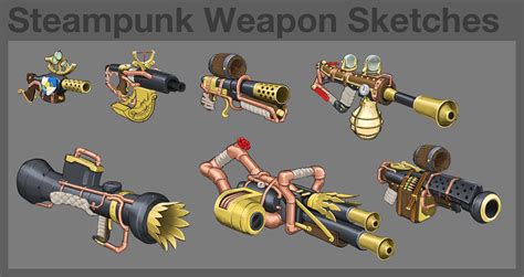 Steampunk Weapons Concept Art