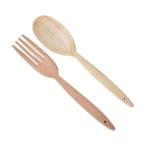 Wooden Spoon And Fork / Sendok Dan Garpu Kayu | DINOMARKET | Belanja ...