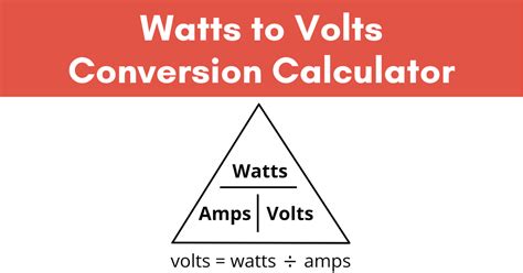 Watts to Volts Conversion Calculator - Inch Calculator